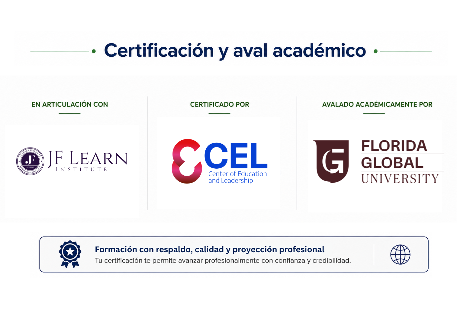 JF Learn Institute, CEL y Florida Global University: articulación, certificación y aval académico del programa AulaTax